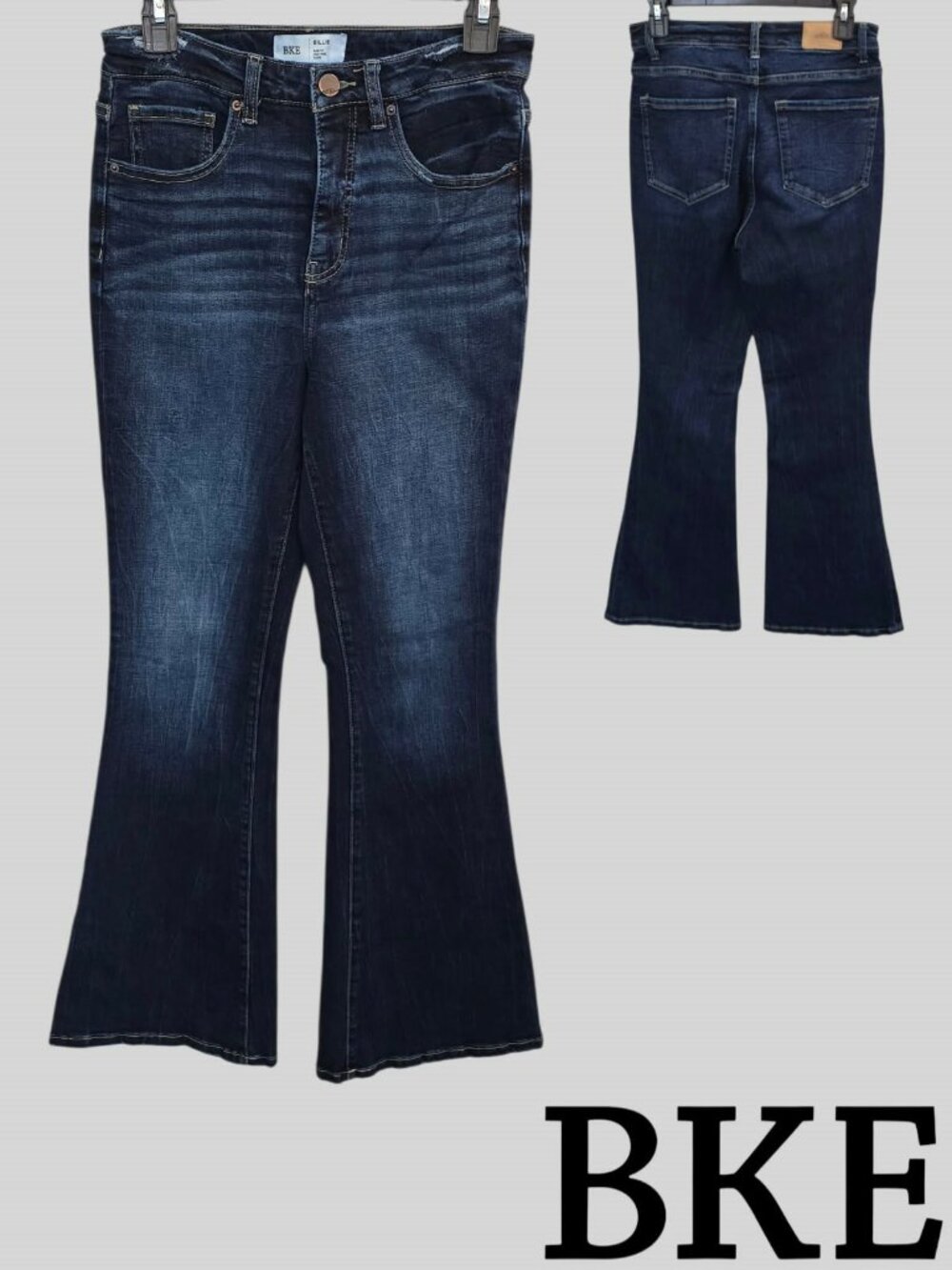 BKE Billie Slim Fit High Rise Flare Denim Casual  Jeans Womens 28 X 31 1/12